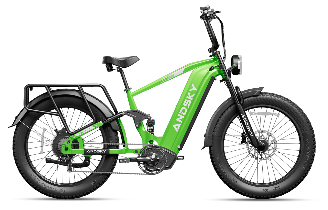 hyper electric bicycles Andsky Hyper X 60V 50Ah Dual Battery Hunting E-Bike - Camo
