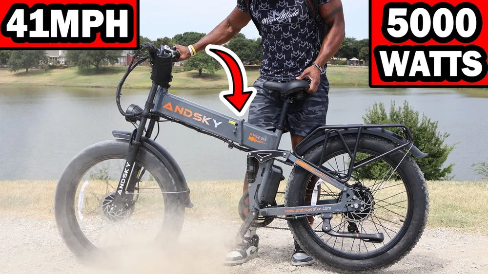 Why This FAST Large DUAL MOTOR Electric Bike FOLDS 🤔 - AndSky Forge X Full Suspension Ebike Review